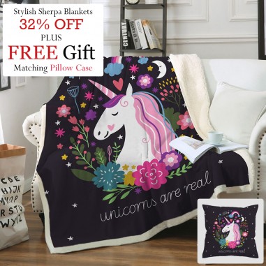 Unicorns are Real - Luxurious Throw Blanket + Free Gift